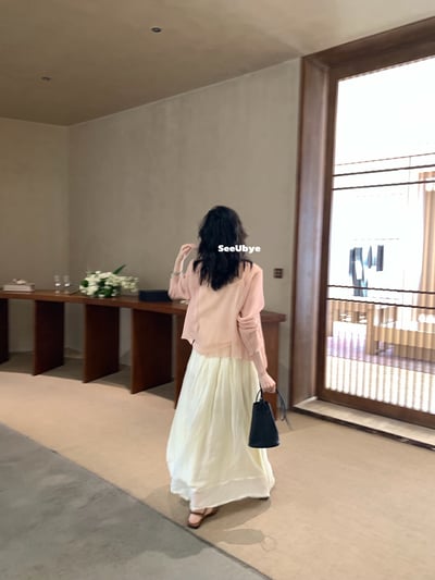嫩粉防曬衫+吊帶（2件套）6