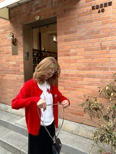 Mengkou新年紅毛衣2