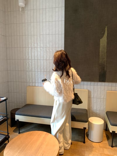 手工製作｜paillette亮片絲小上衣 裡面加了一層絲絨9