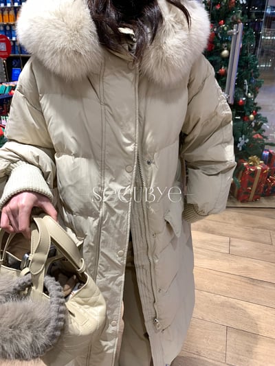 黑標｜大狐狸毛（可拆）大被子羽絨外套6