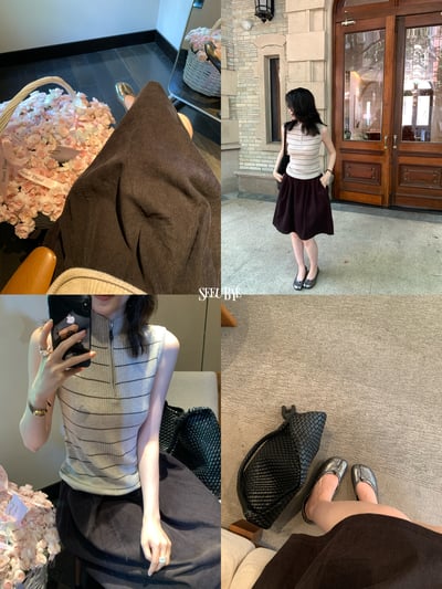 老錢風無袖拉鍊背心2