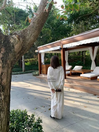 黑標|南法假日全手工勾花｜100% 全棉家居服13