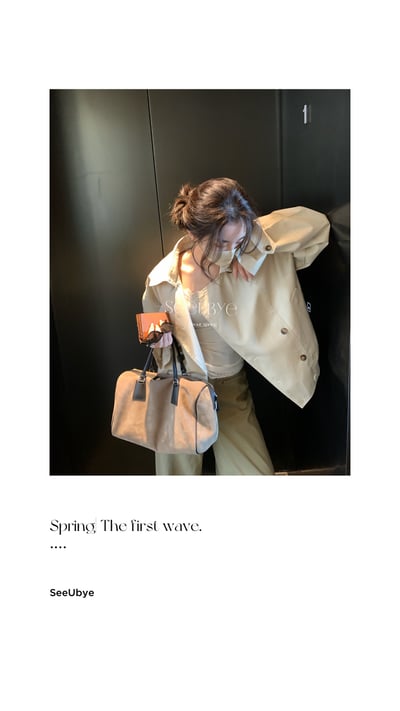 經典版型天絲廓形短風衣2