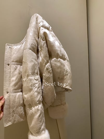 新年新中式福祿香檳羽絨外套3