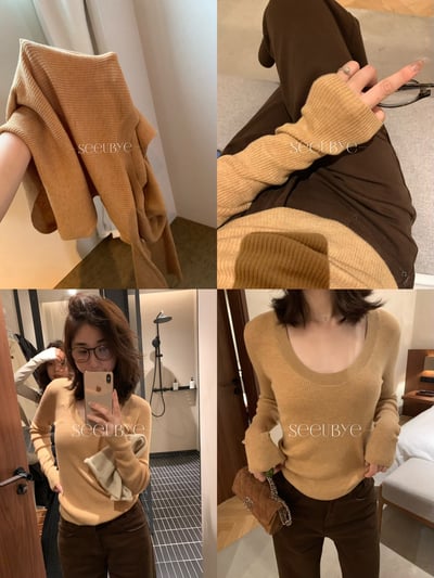 六色大U羊絨針織（領口特別顯瘦）7