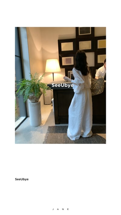 雙扣100寧麻闊腿褲8