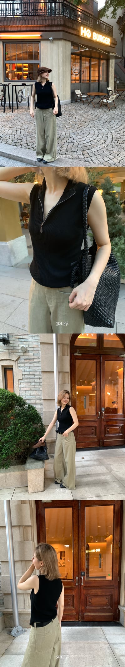 老錢風無袖拉鍊背心4