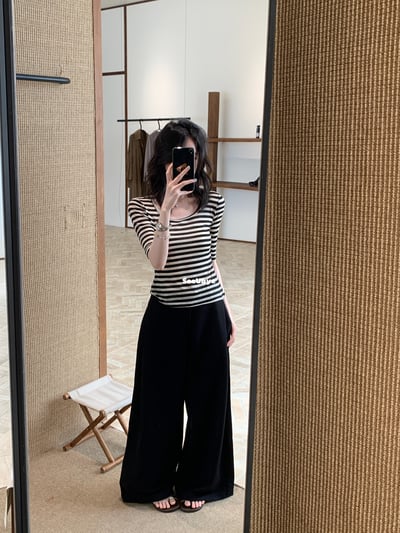 中修條紋tee(含天絲）6