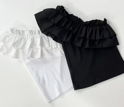 O20 正韓單邊落肩上衣3