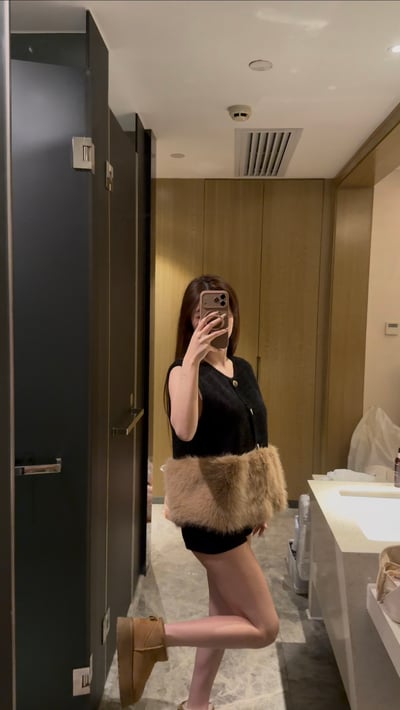 L109 軟絨毛呢背心2