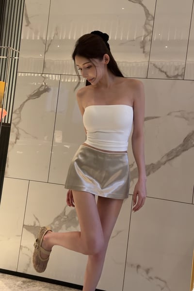 高級厚磅絲緞褲裙8