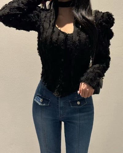 O10 正韓蕾絲繞薄長袖2