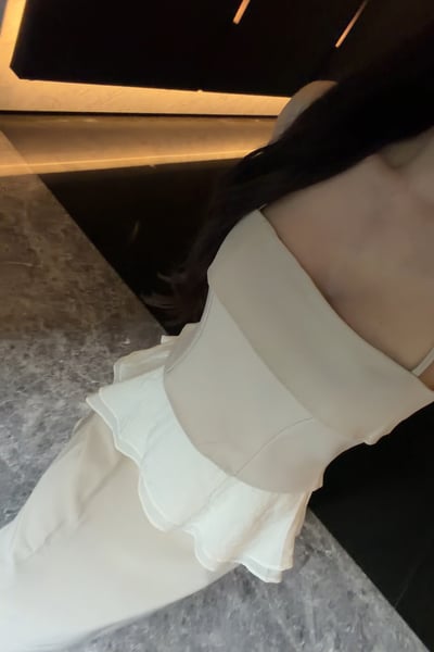N62 溫柔花瓣拼接長裙套裝8