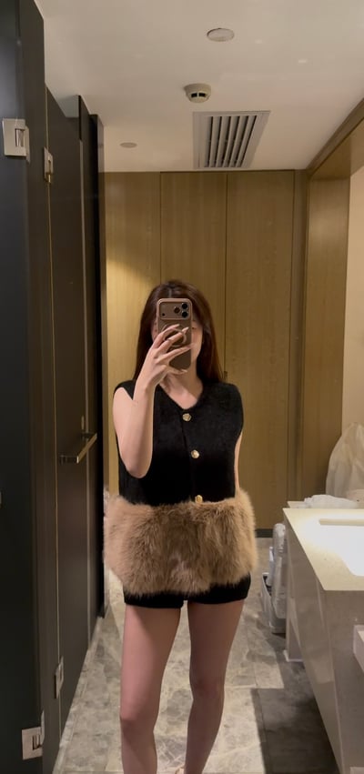 L109 軟絨毛呢背心1