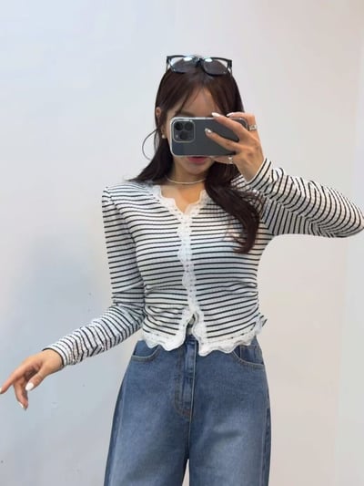 O11 正韓條紋小外套2