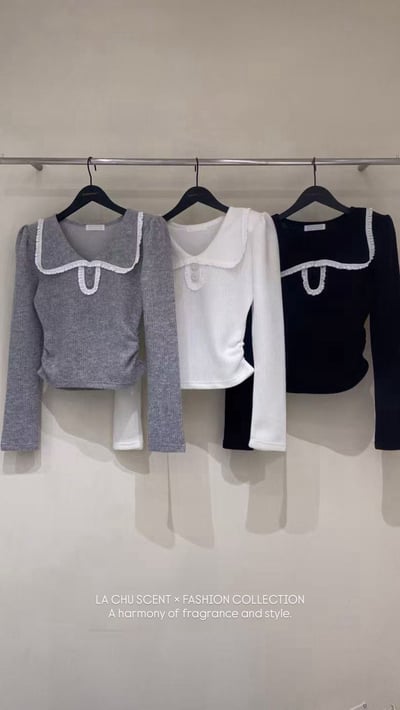 O13 正韓學院風針織上衣1