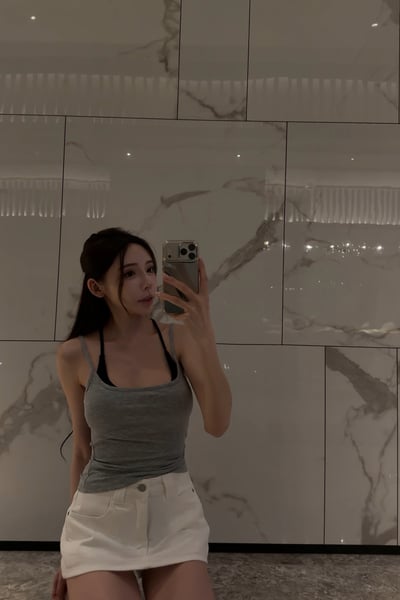 甜酷假兩件胸墊背心10