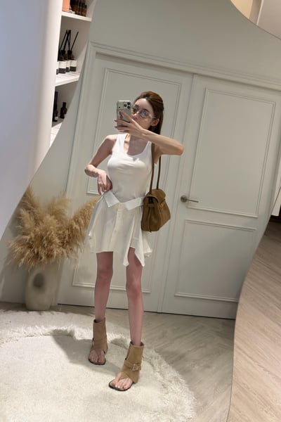歐膩感襯衫拼接連身裙3