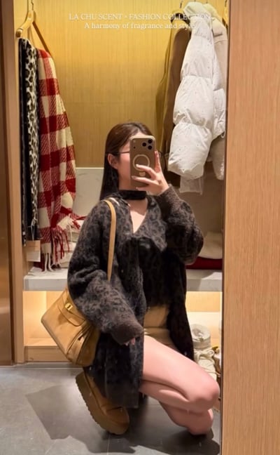 S300 豹紋仿毛感三件套1