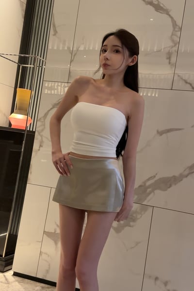 高級厚磅絲緞褲裙9