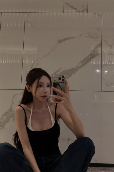 甜酷假兩件胸墊背心9