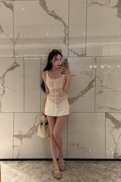 浪漫花邊背心7