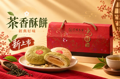 綜合奶油酥餅8入(原4/茶4)1