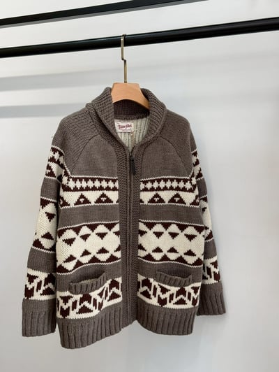 日系費爾島拉鍊外套2