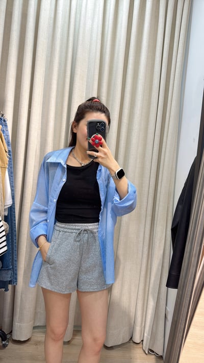 透膚直紋紋襯衫6