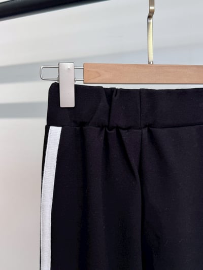 鬆緊腰彈性喇叭褲2