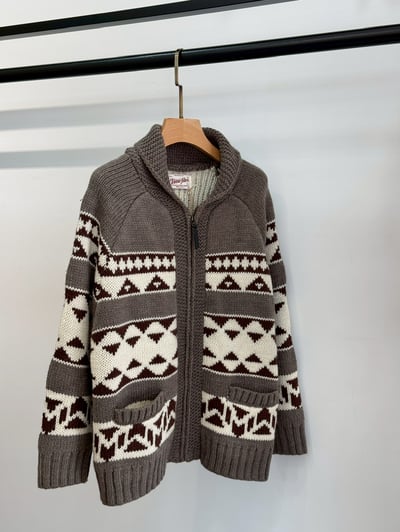 日系費爾島拉鍊外套1