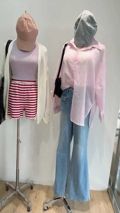 透膚直紋紋襯衫2