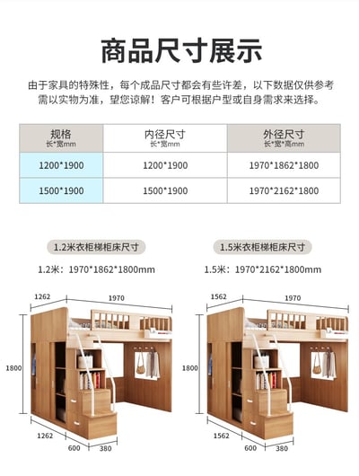 富貴貓日式木紋風格青年 高架床 衣櫃 書桌 書櫃 組合床組 雙層床 【禾辰家具】16