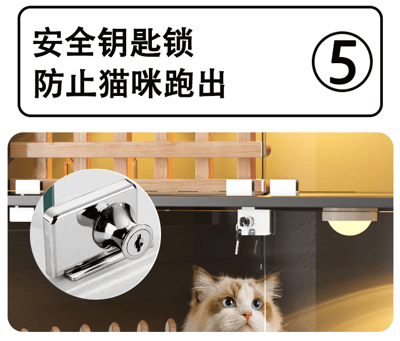 【HoCHEN】寵物系列 磨砂時光豪華別墅 /寵物籠 /貓跳台 /貓窩 【禾辰家具】5