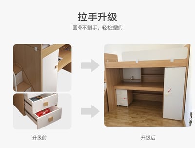 【HoCHEN】舒寢 日式風木紋 高架組合床 書桌 / 衣櫃 /上床下桌 【禾辰家具】2