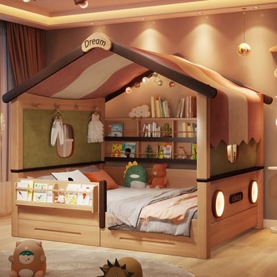 S7602 美式鄉村車車 造型兒童床【禾辰家具】1