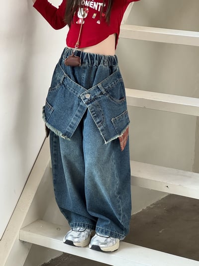 秋季設計感復古牛仔褲6