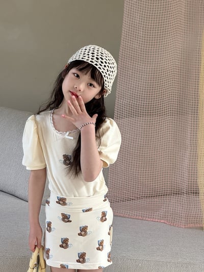 辣妹小熊印花短裙1
