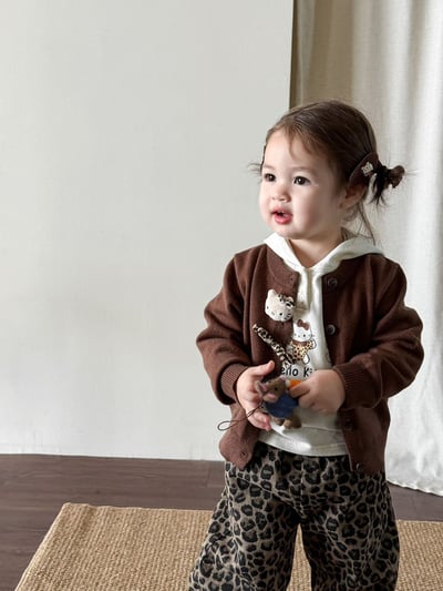 Kitty針織衫豹紋休閒褲3