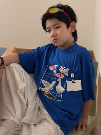 韓系超Q鴨子印花上衣3