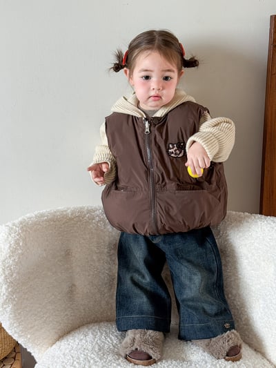 kitty雙面穿豹紋背心/針織衫6