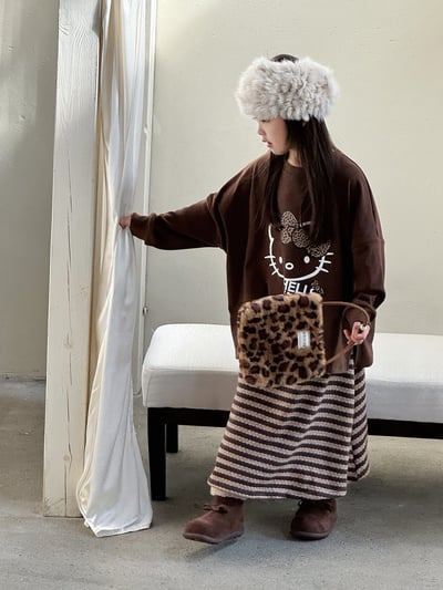 條紋針織長裙紋針織長裙1