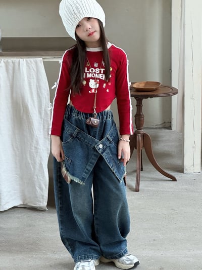 秋季設計感復古牛仔褲1