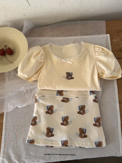 辣妹小熊印花短裙2