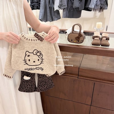 秋冬KT針織豹紋套裝4