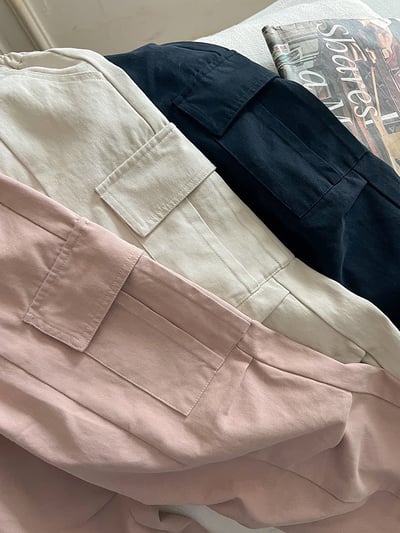 秋季水洗棉縮口工裝褲2