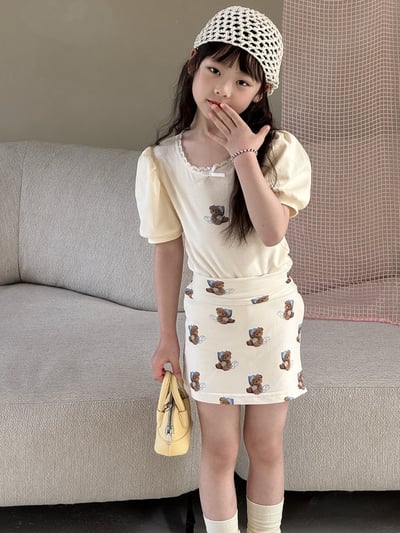 辣妹小熊印花短裙7