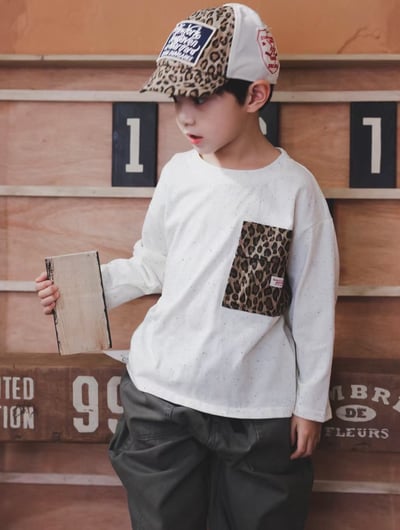 秋季日系拼接口袋上衣服1