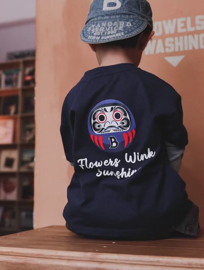 秋季日系假兩件不倒翁上衣10