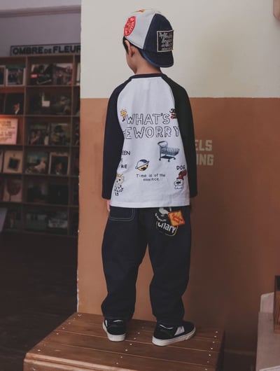 秋季日系拼接小象上衣8